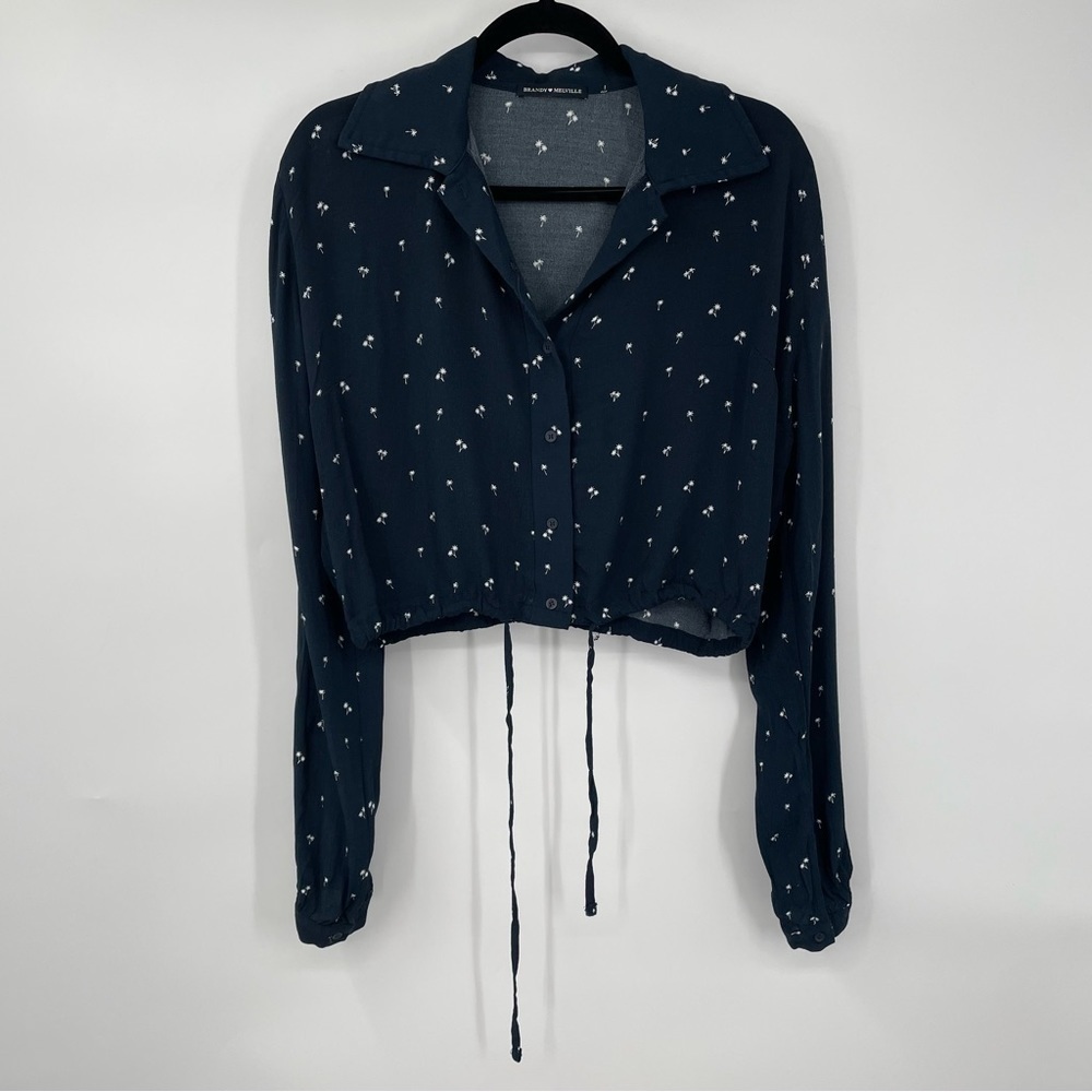 Brandy Melvile Palm Tree Print Shirt